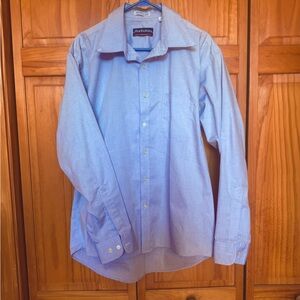 Manhattan Comfort Sky Blue Long Sleeve Dress Shirt - Classic Point Collar